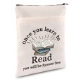 thumbnail image 1 of Once You Learn to Read You Will be Forever Free Book Sleeve Gift For Book Lovers Reading Lovers Book Protector, 1 of 7