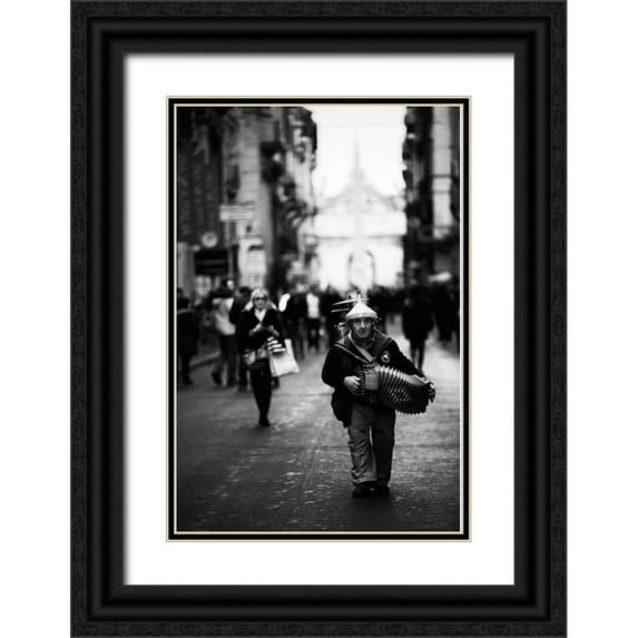 Oncete, Julien 13x18 Black Ornate Wood Framed with Double Matting Museum Art Print Titled - Orchestra-Man