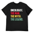 thumbnail image 1 of Oncologist The woman Myth Legend Funny Cancer Doctor Tee Men T-Shirt Black 2X-Large, 1 of 5