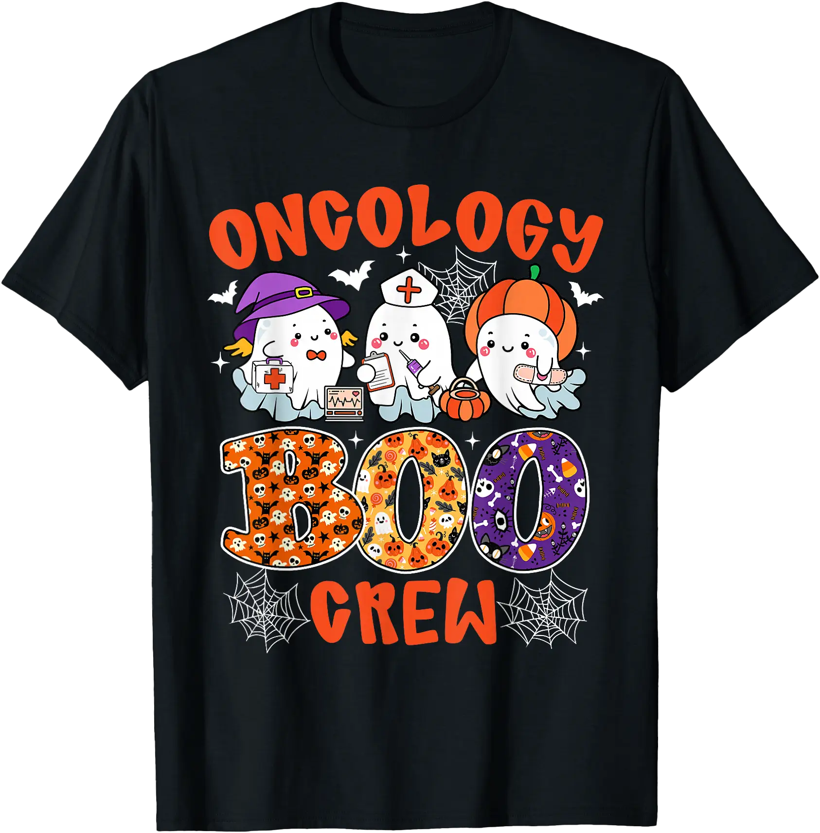 Oncology Boo Crew Ghost Pumpkin Funny Halloween T-Shirt - Walmart.com