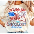 thumbnail image 1 of Oncology Nurse 4th of July T-Shirt – Patriotic Red White Blue Medical Staff Shirt for Independence Day, 1 of 5