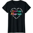 thumbnail image 1 of Oncology Nurse Heart Word Cloud Watercolor Rainbow T-Shirt, 1 of 4