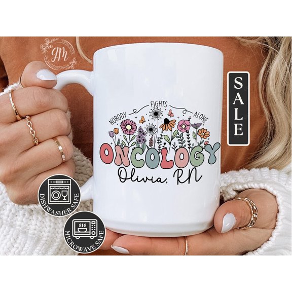 Oncology Nurse Mug Personalized RN Gift for Nurse Graduation