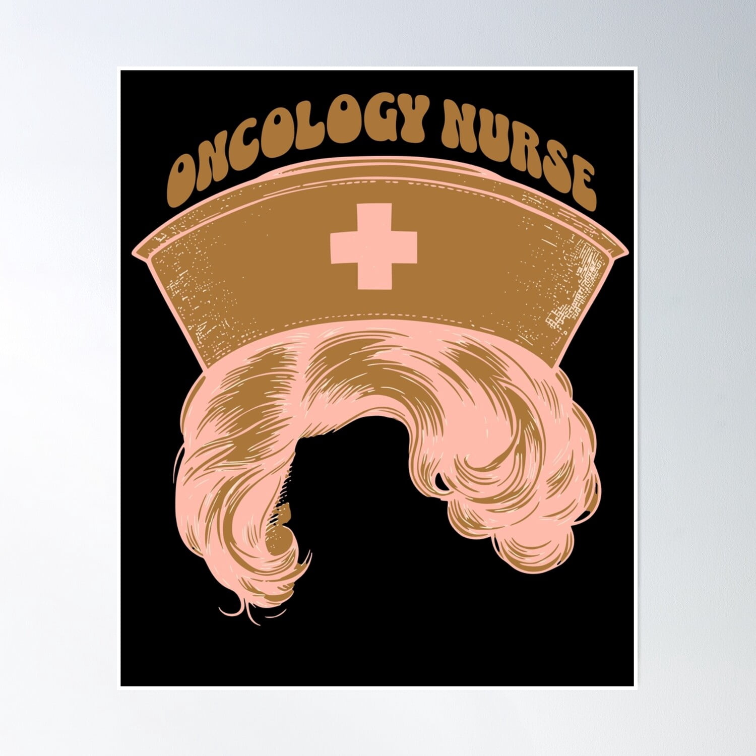 Oncology Nurse Side Profile Retro Colors Vintage Aesthetic Nursing oncology-nurse-side-profile-retro-colors-vintage-aesthetic-nursing