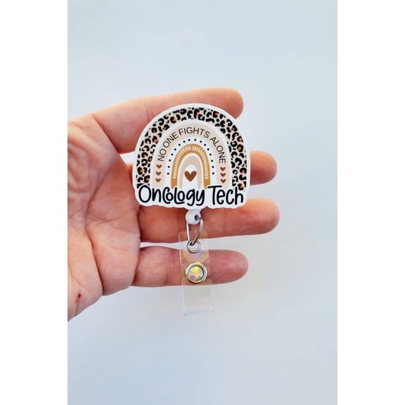 Oncology Tech Badge | Oncology Tech Rainbow Badge | Oncology Tech Gift | Oncology Tech Badge ID Holder