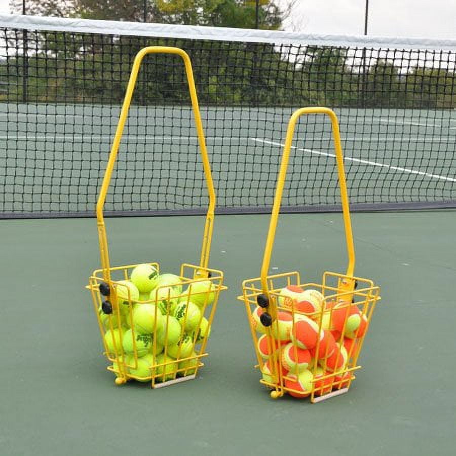 Oncourt Offcourt Tennis Masterpro Ball Basket – 36 Ball Capacity - Easiest Way to Hold Tennis Balls/Height Adjustable/No Tool Assembly