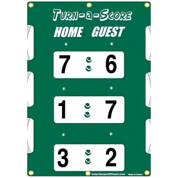 Oncourt Offcourt Turn-a-Score - Tennis Score Keeper/Attaches to Net/New UV Protection