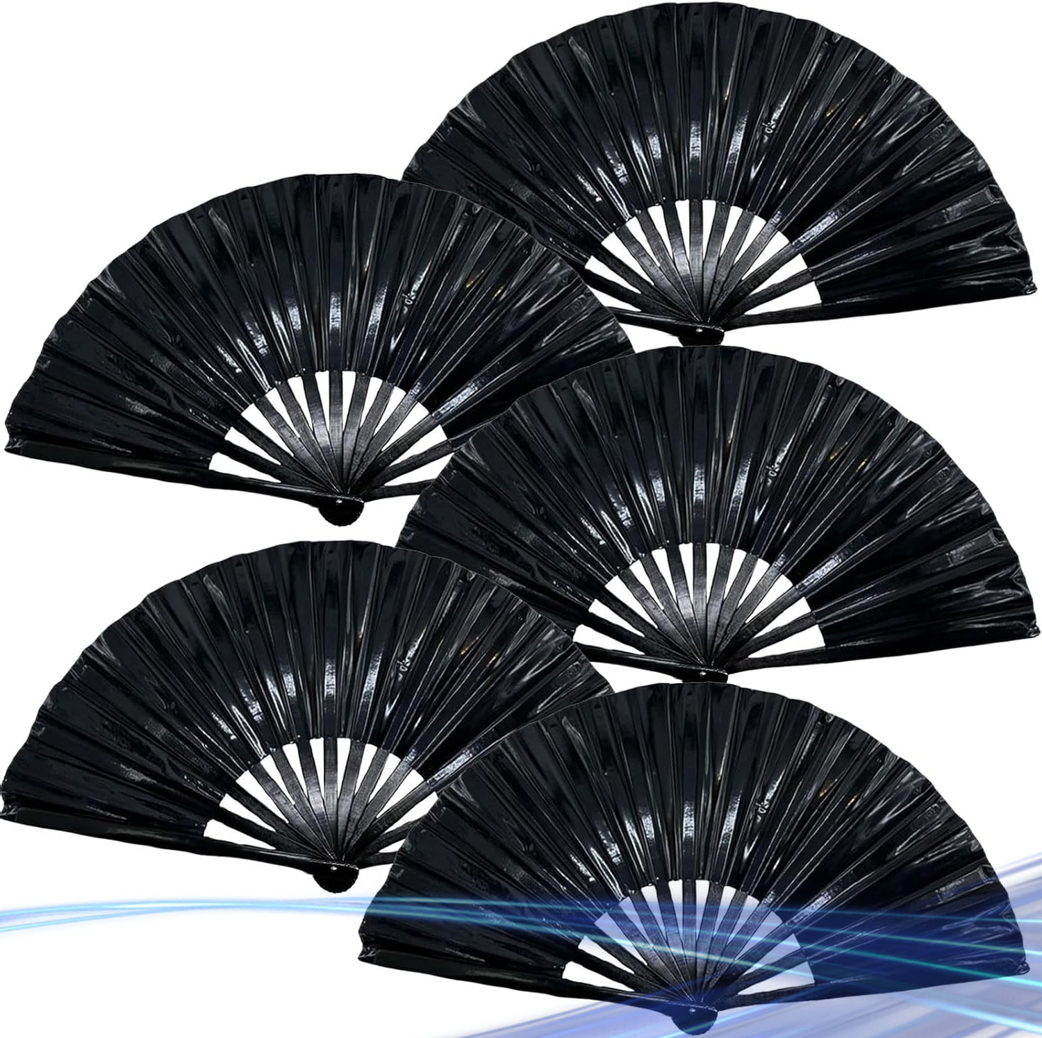Fan Japan Rave Oncpcare 5 Pcs Large Hand Fan in Bulk, Chinese Japanese Kung Fu Tai Chi ...