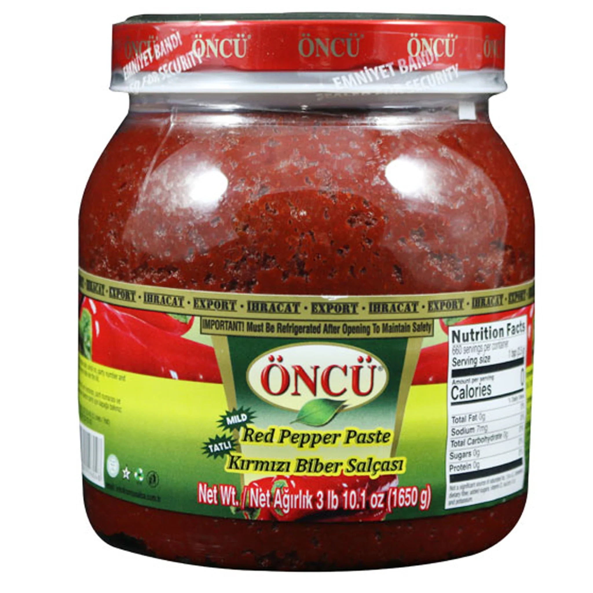 Oncu Red Mild Pepper Paste 3.6 LB (1650 Gr)