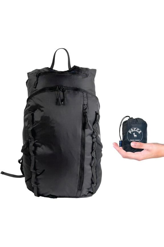Onda 20L Packable Lightweight Foldable Backpack for Travel, Camping, Outdoor, Hiking Pocket Backpack (Black)