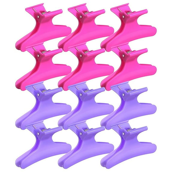 Ondder Hair Clips for Styling Sectioning Black Butterfly Hair Clips Clamps Claws Pro Salon Hair Clips for Cutting, Styling, Sectioning, Coloring Hair styling Clips Butterfly Clips Hair Accessories for