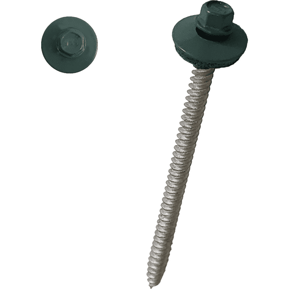 Onduline North America 100172 3 in. Ondura Hex Head Screws, Green - Pack of 55