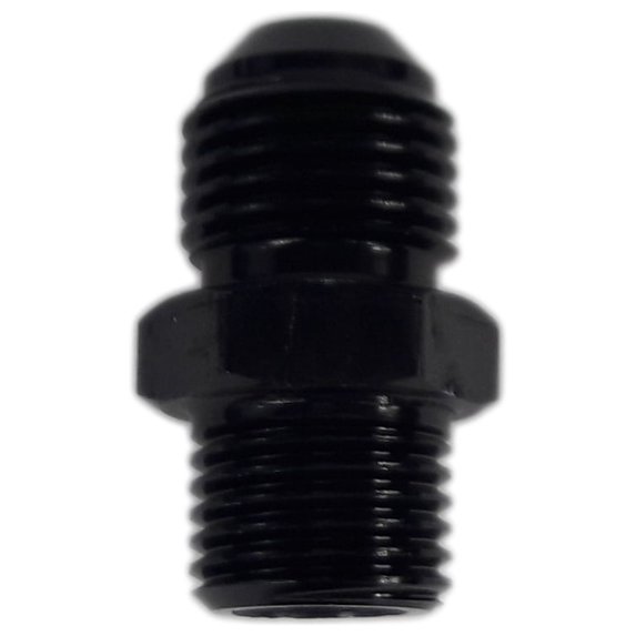 One (1) Black Aluminum -6AN Transmission Fitting