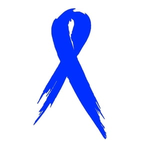 One(1) Blue Autism Awareness Ribbon Decal Car Window Sticker Wall Laptop Vinyl
