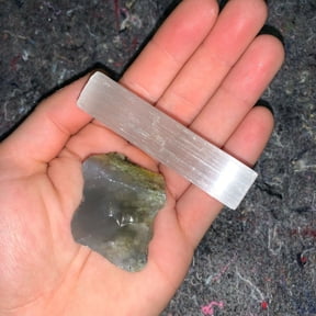 One (1) Charged Brazilian Agate Rough Gemstone + A FREE Selenite Charging Stick