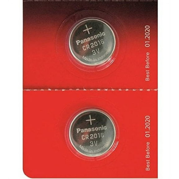 One (1) Twin Pack (2 Batteries) Panasonic Cr2016 Lithium Coin Cell Battery 3V...