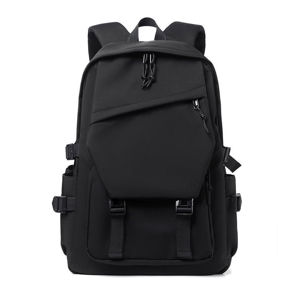 One 15 Inch Polyester Waterproof Solid Business MEN'S Large Capacity Computer Backpack Fashion Couple Student Computer Backpack