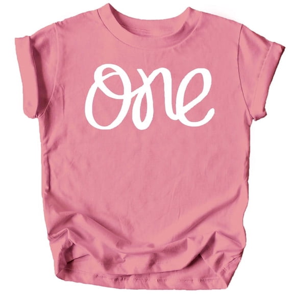 One 1st Birthday Shirt for Baby Girls First Birthday OutfitMauve Shirt