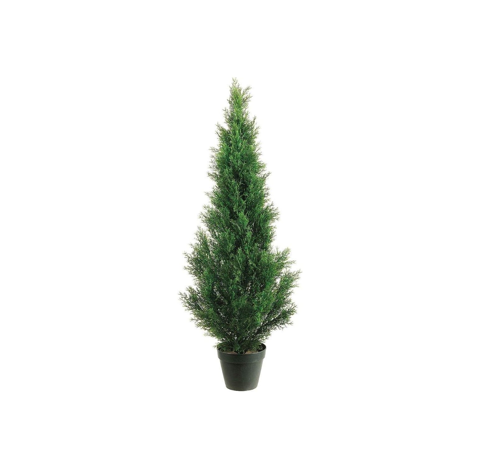 One 3 Foot Outdoor Artificial Cedar Topiary Tree Potted UV Rated Plant