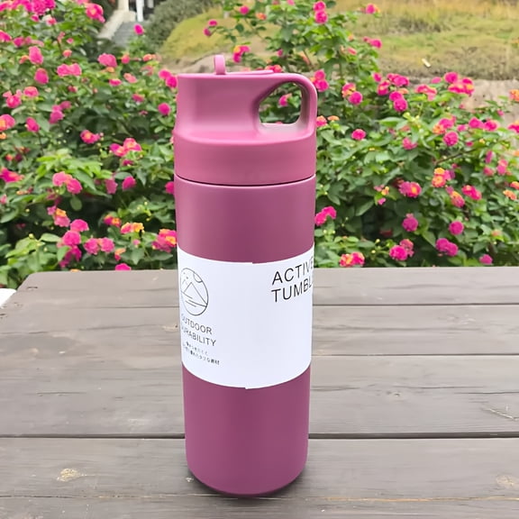 One 304 stainless steel coffee mug, home/office water bottle, outdoor sports water bottle, 18.6 oz portable travel water bottle, suitable for camping, fitness, outdoor drinking, suitable for both hot