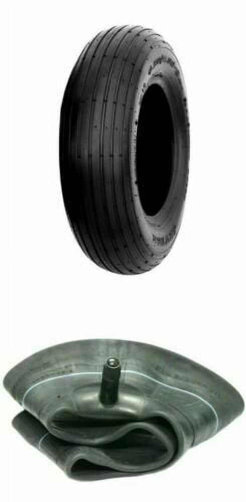  One 4.80/4.00-8 Lawn & Garden Wheelbarrow Tire + Inner Tube  Heavy Duty Replacement