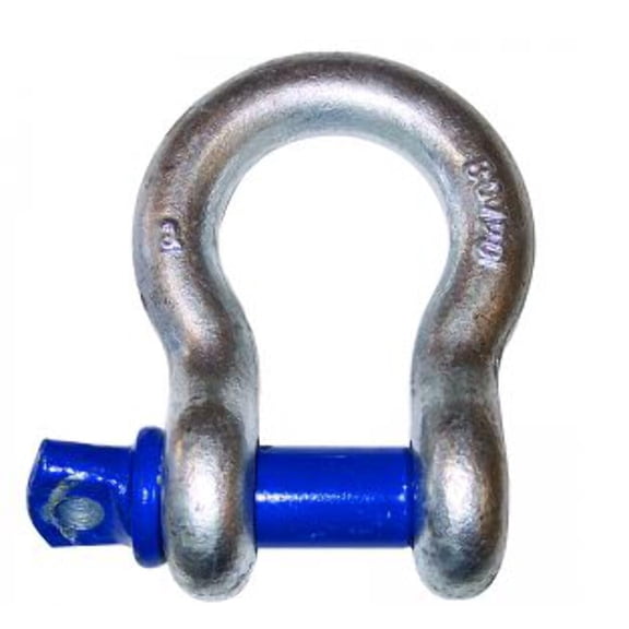 One 5/8 inch Peer-Lift Galvanized Pin Anchor Shackle 5 Ton Working Load Limit