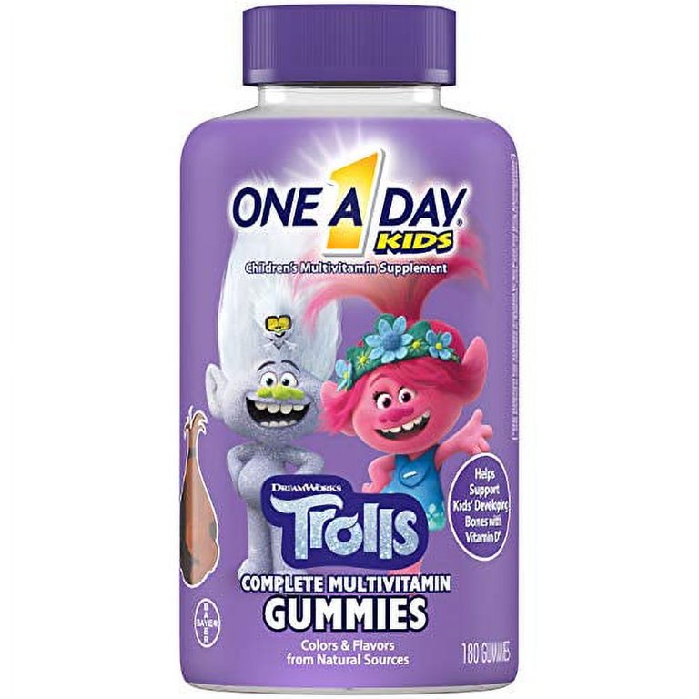 One A Day Kids Trolls Multivitamin Gummy, Kids Vitamins with 