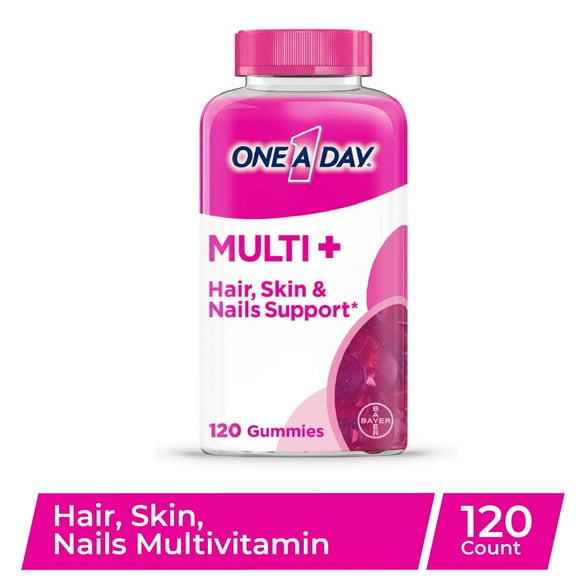 One A Day MULTI  Hair, Skin & Nails Support Gummy Multivitamin, 120 Count