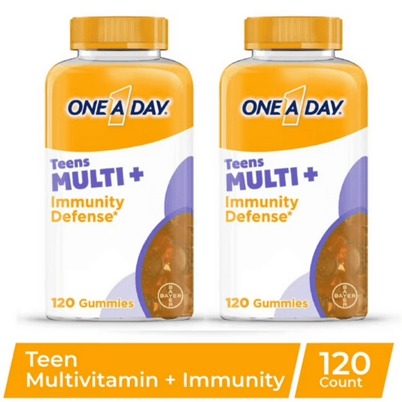 One A Day MULTI+ Teen Immunity Defense Gummy Multivitamin, 120 Count