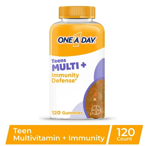 One A Day MULTI+ Teen Immunity Defense Gummy Multivitamin, 120 Count