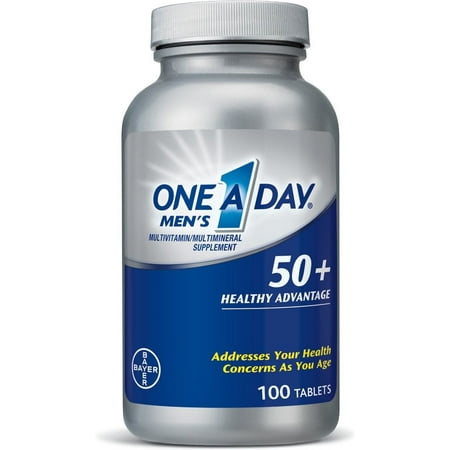 One-A-Day Men's 50+ Healthy Advantage Multivitamins 100 ea (Pack of 2)