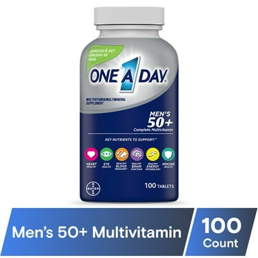 One A Day Men's 50  Multivitamin Tablets, Multivitamins for Men, 100 Ct