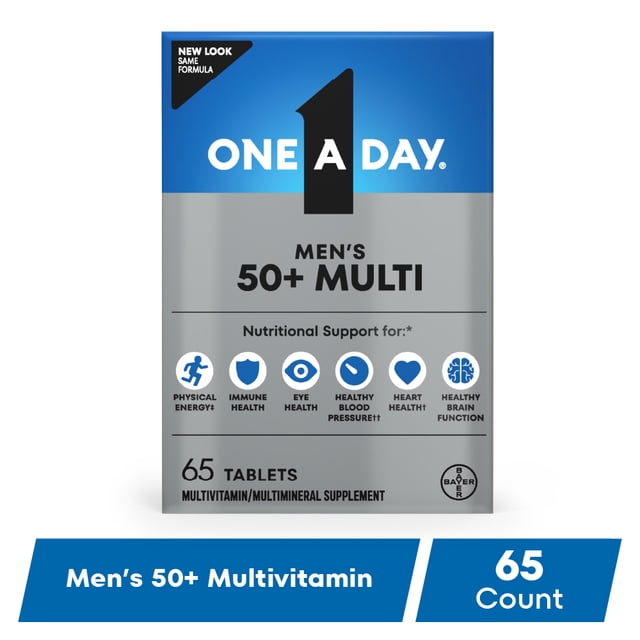 Yablets One A Day Men's 50+ Healthy Advantage Multivitamin Tablets, Supports ...