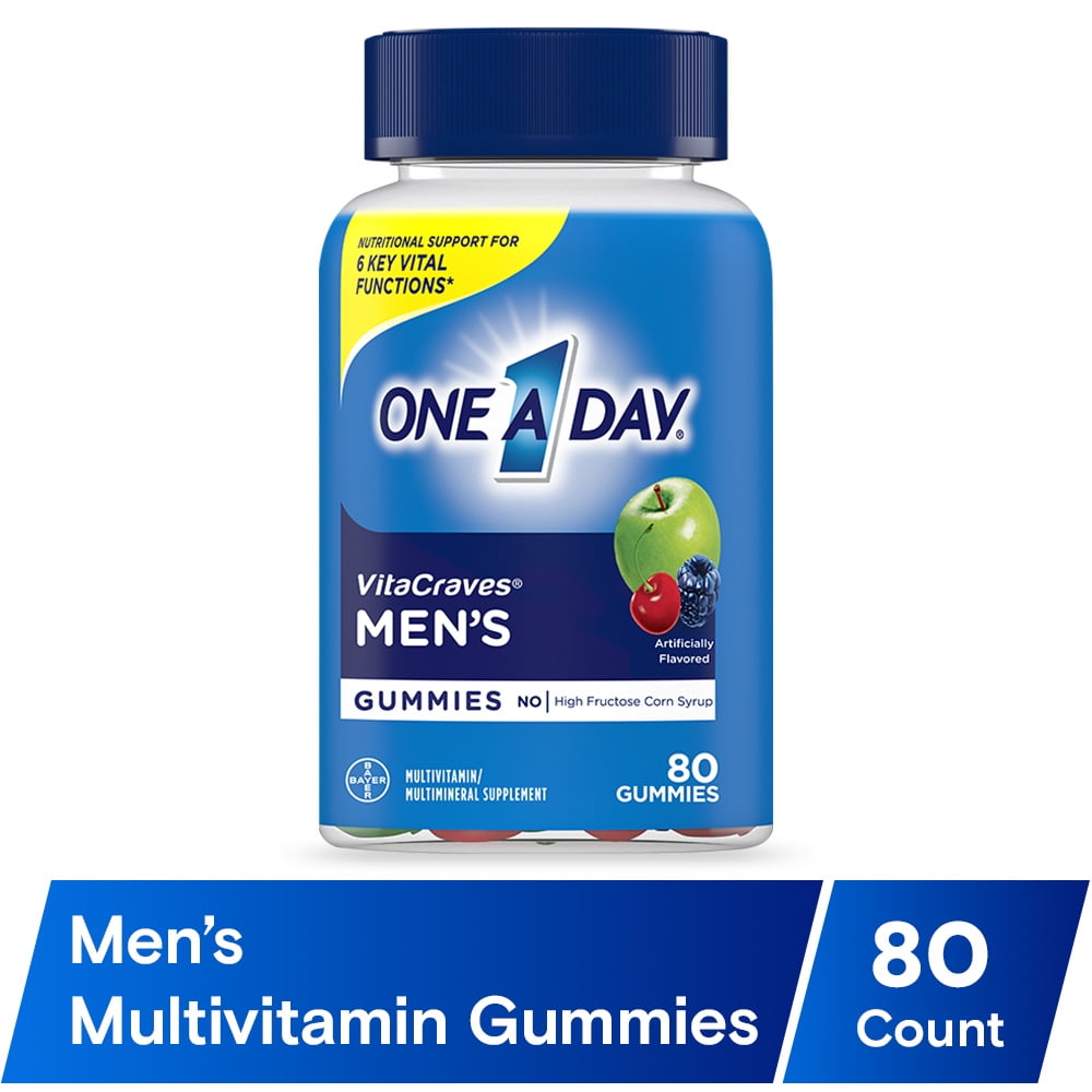 One A Day Men's Multivitamin Gummies, Multivitamins for Men, 80 Count