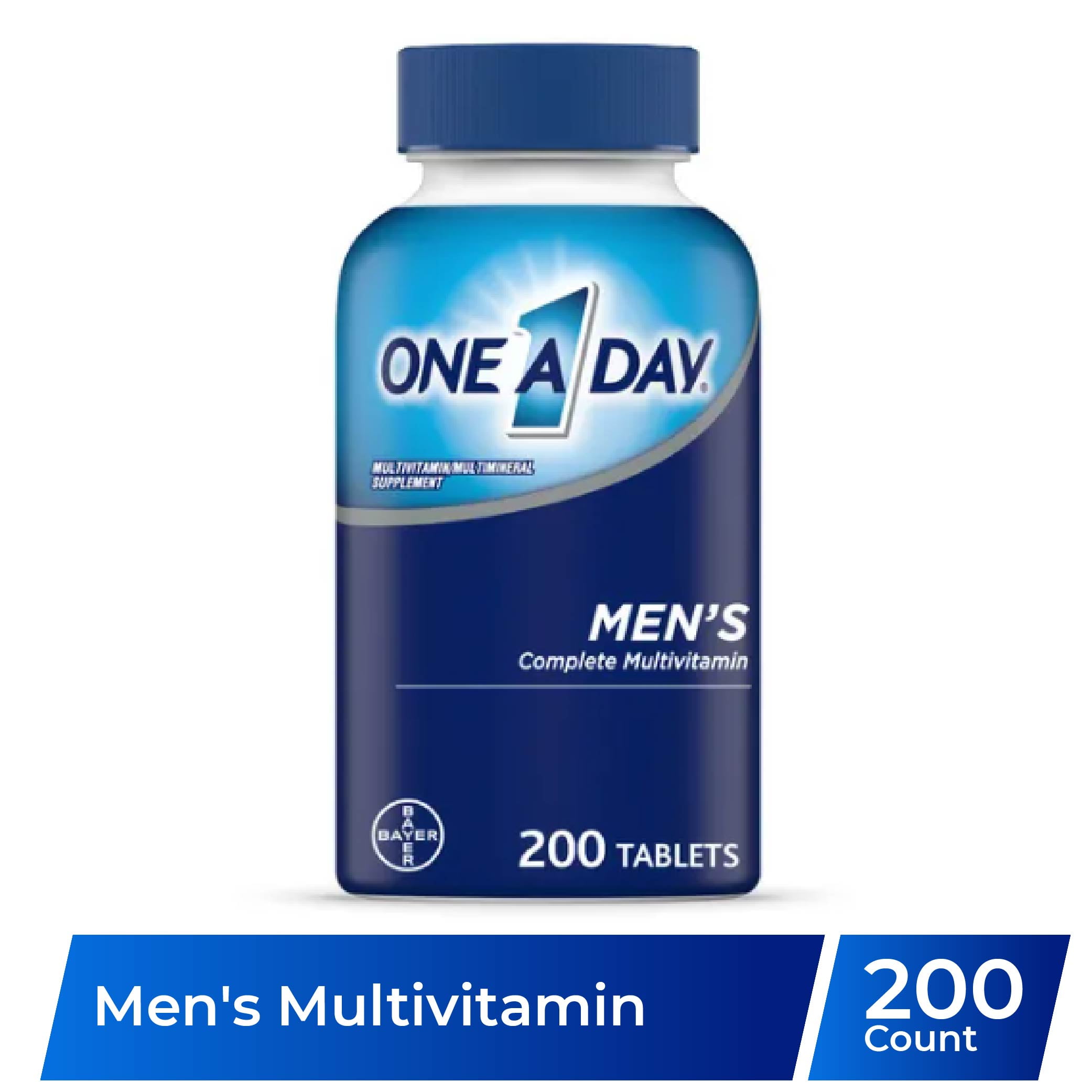 One A Day Men's Multivitamin, Supplement with Vitamins A, C, E, B1, B2, B6, B12,Calcium and Vitamin D, 200 ct.