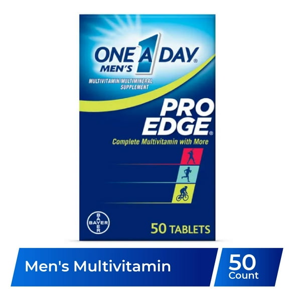 One A Day Mens Pro Edge Multivitamin, Supplement with Vitamin A, C, D, E and Zinc for Immune Health Support and Magnesium for Healthy Muscle Function, 50 Count