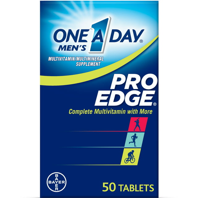 One A Day Men's Pro Edge Multivitamin Tablets, Multivitamins for Men, 50 Ct