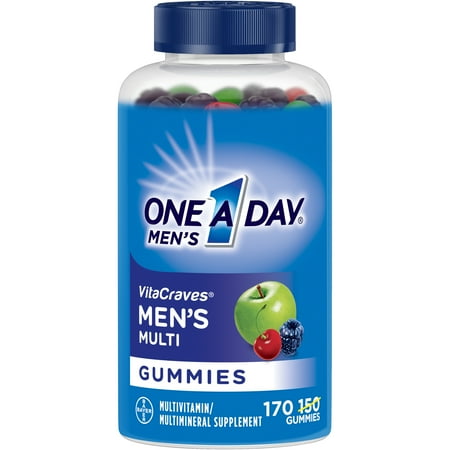 One A Day Men's VitaCraves Gummies, 150 Count + 20 Bonus Pack
