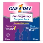 One A Day Pre-Pregnancy Multivitamin, Prenatal Vitamins, 30+30 Count