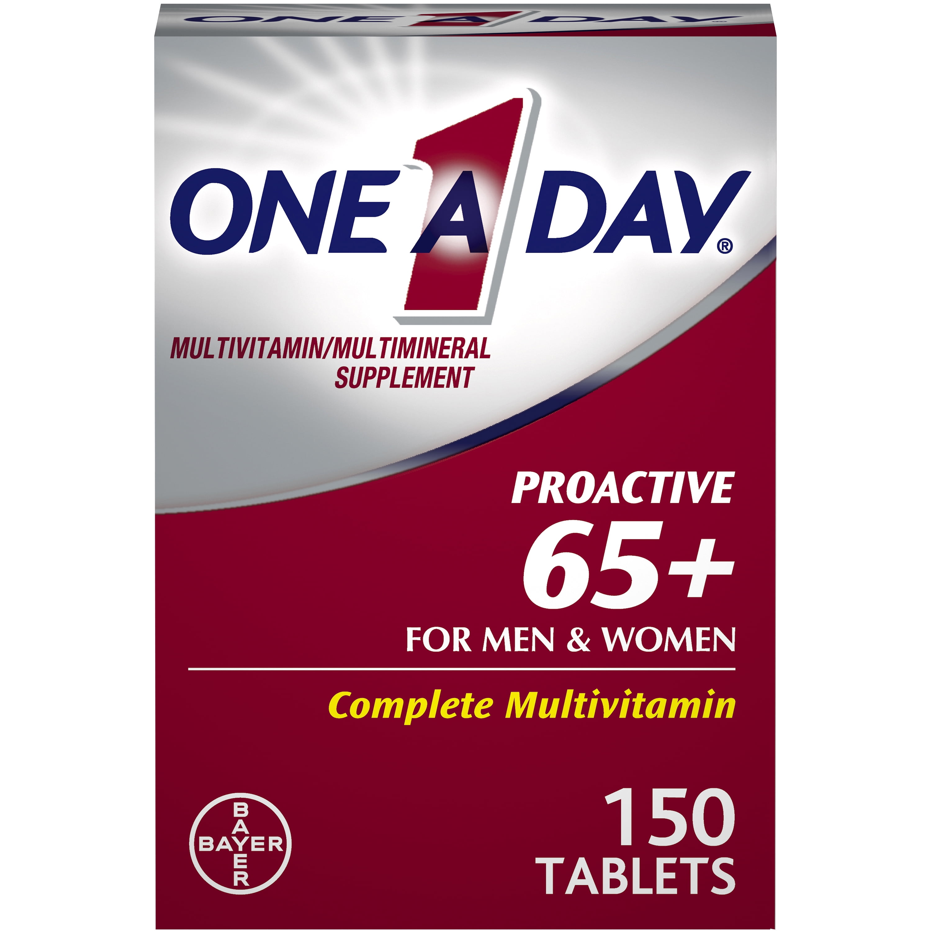 One A Day Proactive 65+ Multivitamin Tablets for Men and Women, 150ct