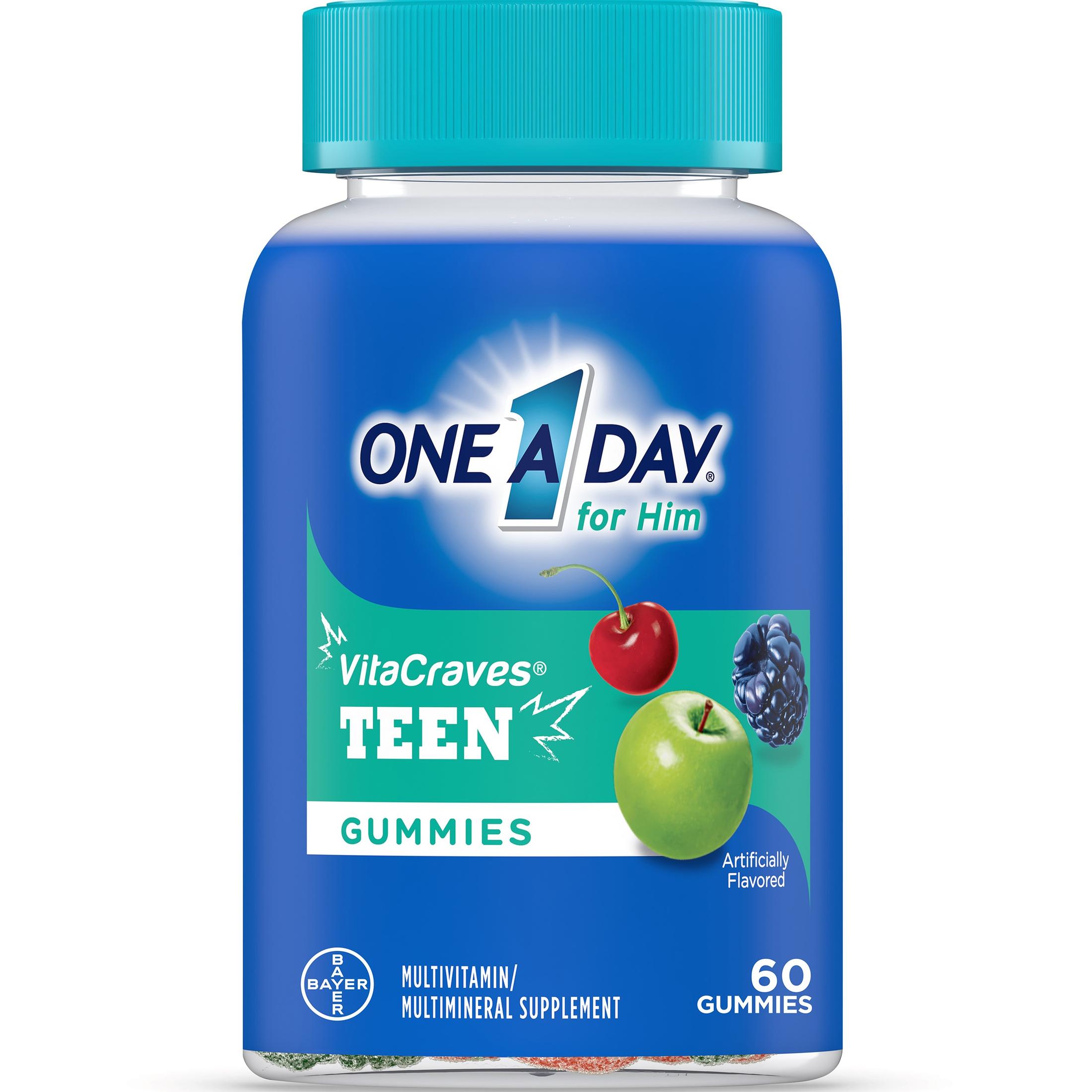 One A Day Teen For Him Multivitamin Gummies, 60 Count - image 1 of 8