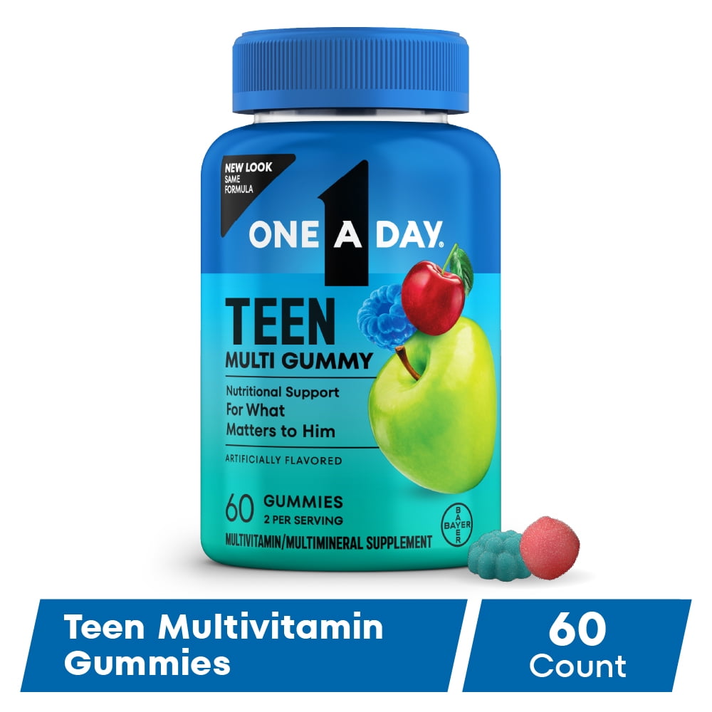 One A Day Teen Multivitamin for Boys, Teen Gummy Vitamins, Healthy Muscles, 60 Count