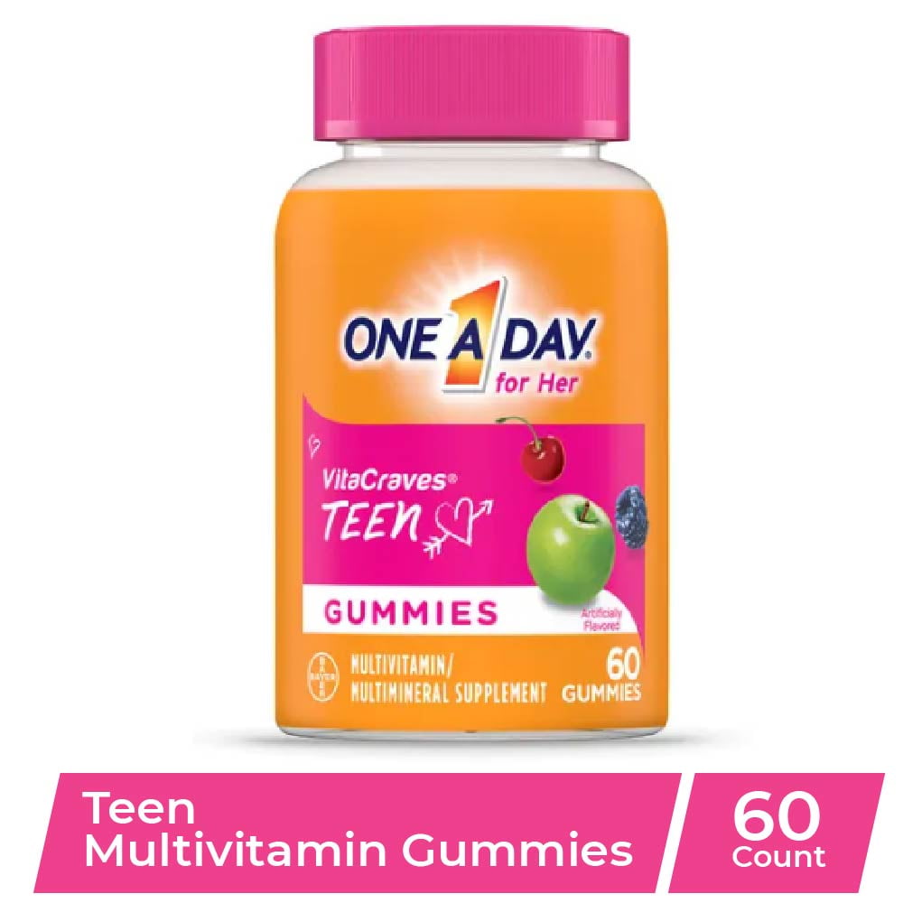 One A Day Teen for Her Multivitamin Gummies, 60 Count