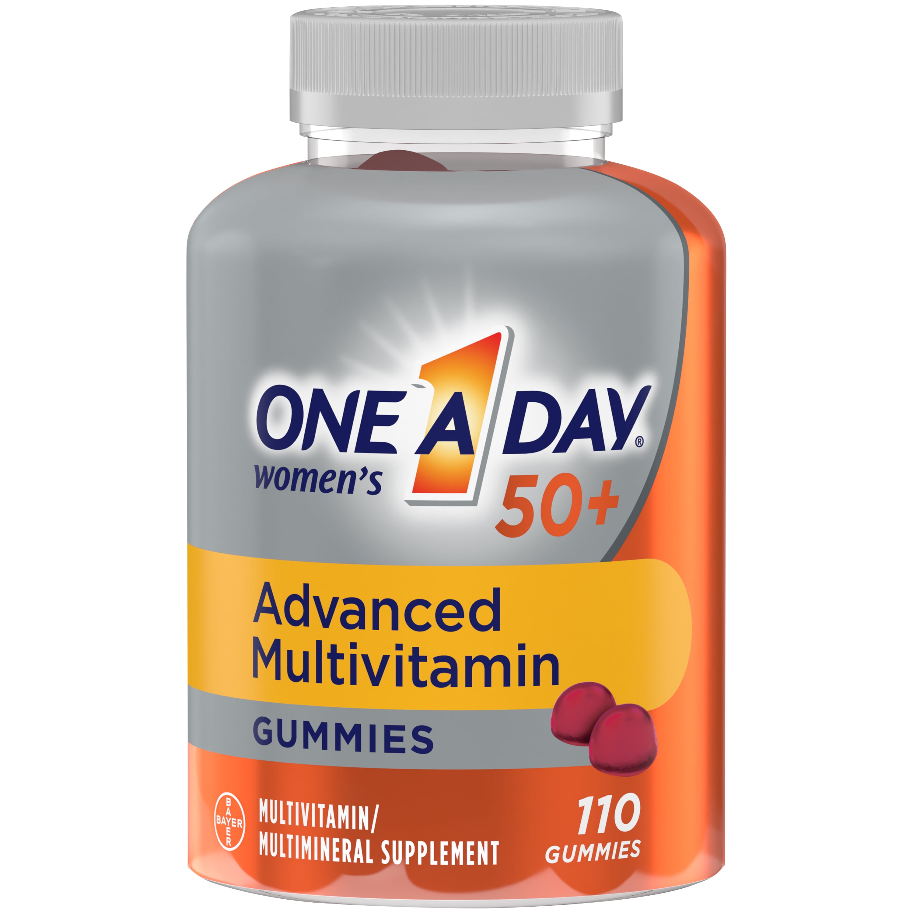 One A Day Women's 50+ Gummies Multivitamin w/ Immunity and Brain Support, 110 Ct