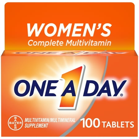 One A Day Womens Multivitamin Supplements with Vitamins A, C, E, B1, B2, B6, B12, Biotin, Calcium and Vitamin D, 100 ct.