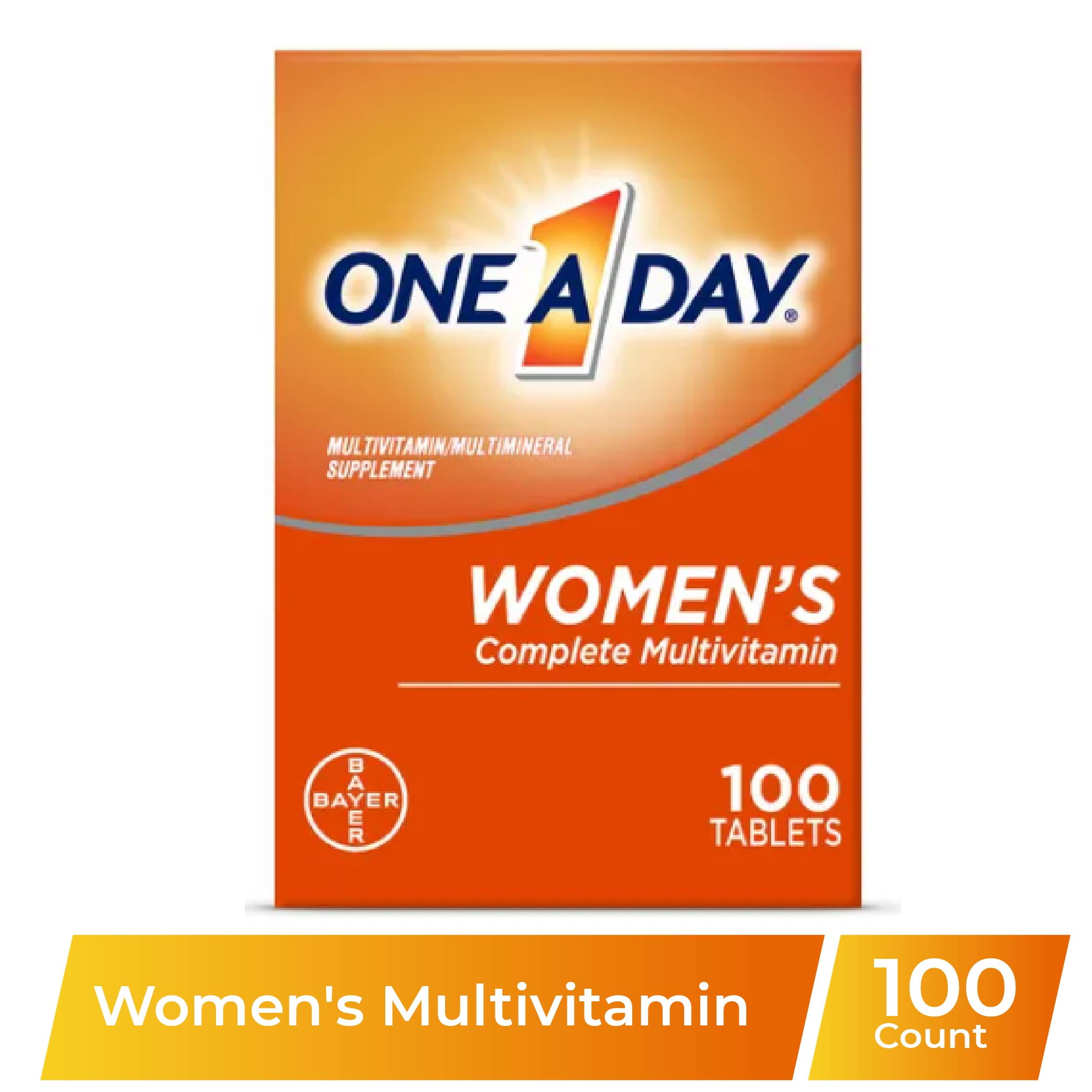 One A Day Womens Multivitamin with Vitamin A, C, D and E, for Immune Health Support 100ct