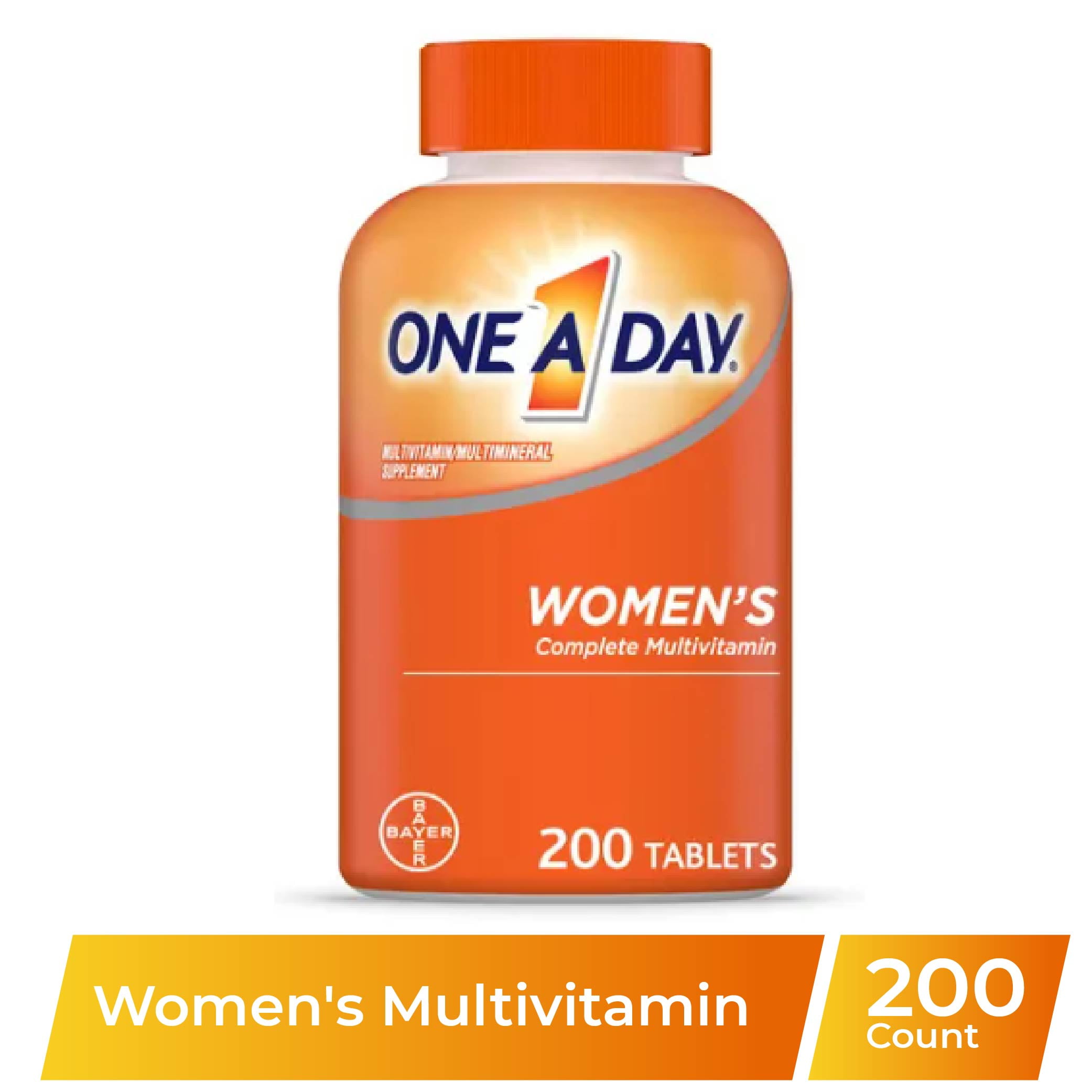One A Day Womens Multivitamin with Vitamin A, C, D and E, for Immune Health Support 200ct