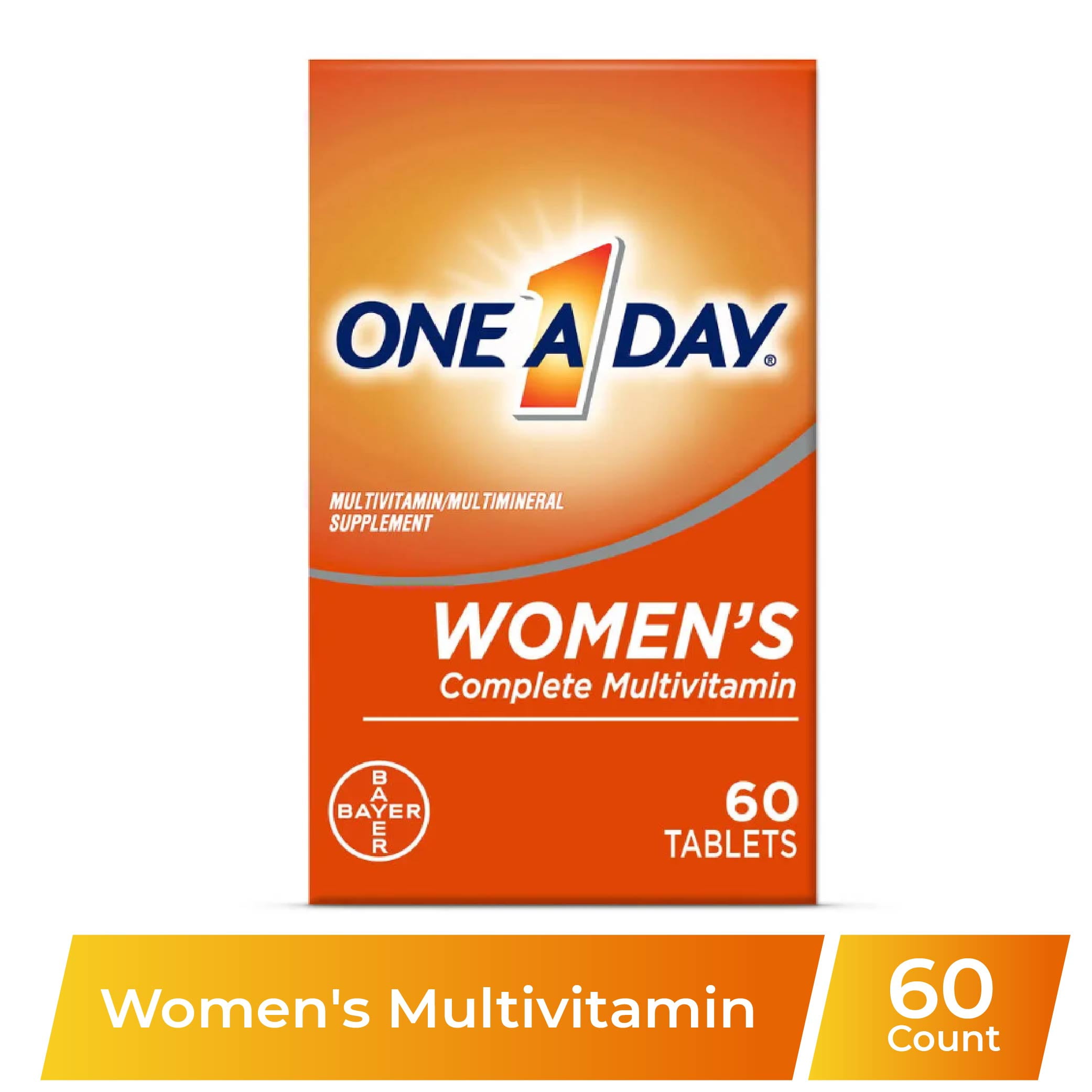 One A Day Womens Multivitamin with Vitamin A, C, D and E, for Immune Health Support 60ct
