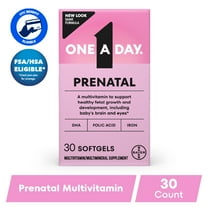 One A Day Women's Prenatal Multivitamin with Folic Acid, DHA and Iron, 30 Ct