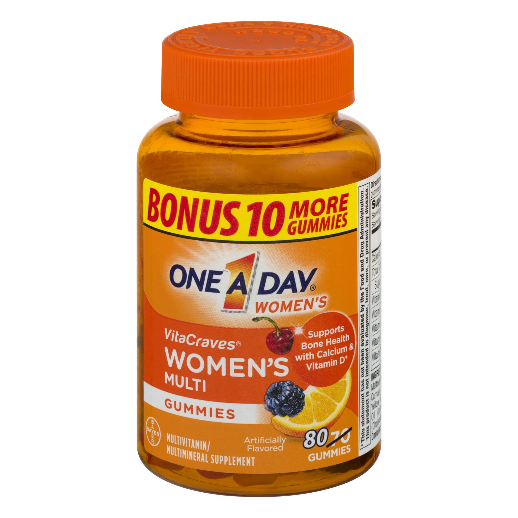 One A Day Women's VitaCraves Multivitamin Gummies, 80 Count, Bonus Pack